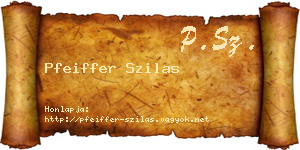Pfeiffer Szilas névjegykártya